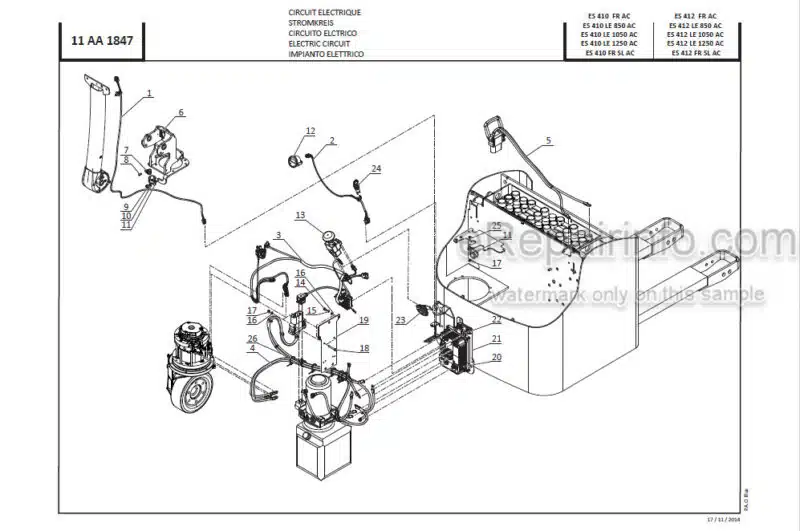 Photo 1 - Manitou ES410FR AC To ES412FR SL AC Parts Catalogue Forklift CD647383