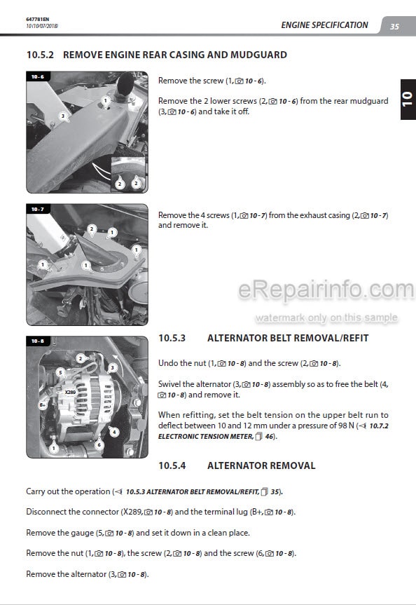 Photo 1 - Manitou Gehl MT420H 57K STS S1 MT420H TSS 57K ST5 S1 RS4-14 Repair Manual Telehandler 647781EN