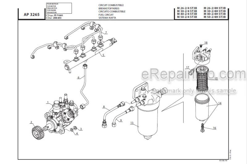 Photo 1 - Manitou M26-2-4 To M50-2-4 H ST3B Parts Catalogue Forklift CD647483