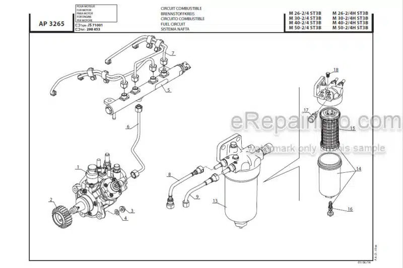 Photo 1 - Manitou M26-2-4 To M50-2-4 H ST3B Parts Catalogue Forklift CD647483