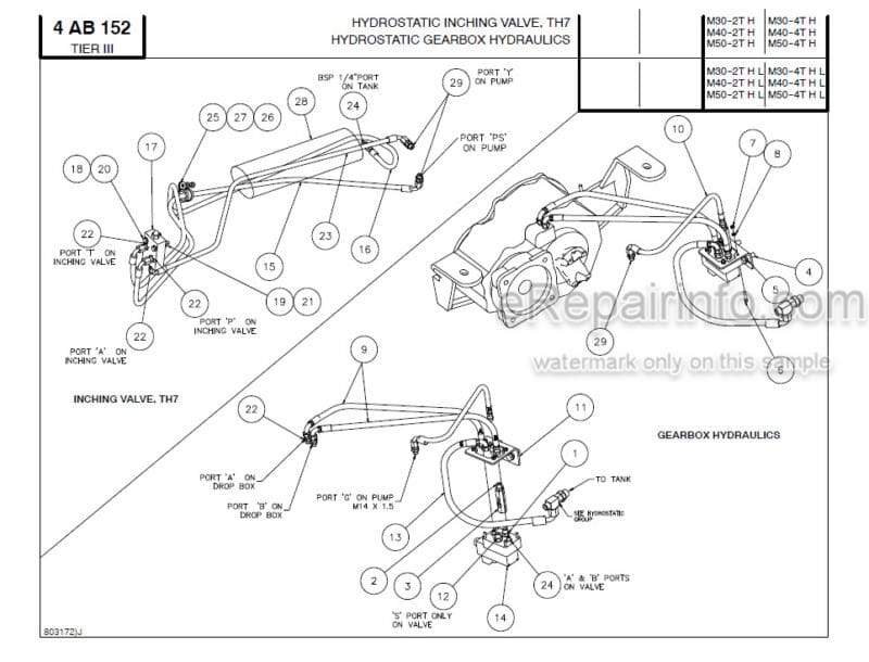 Photo 1 - Manitou M30-2T H L To M50-4T H L Parts Manual Forklift 809816