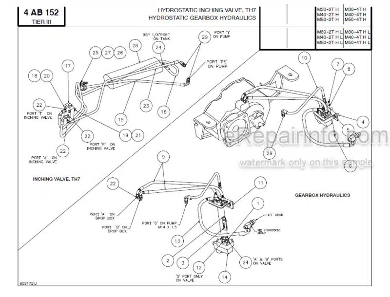 Photo 1 - Manitou M30-2T H L To M50-4T H L Parts Manual Forklift 809816