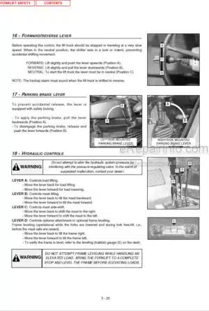 Photo 1 - Manitou M30-2 H L To M50-4 H L Operators Manual Forklift 802833