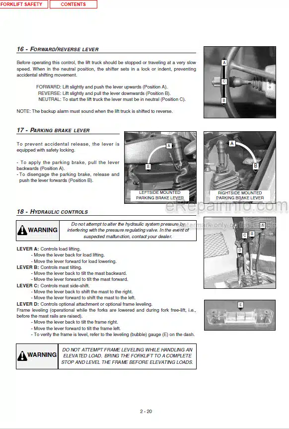 Photo 1 - Manitou M30-2 H L To M50-4 H L Operators Manual Forklift 802833