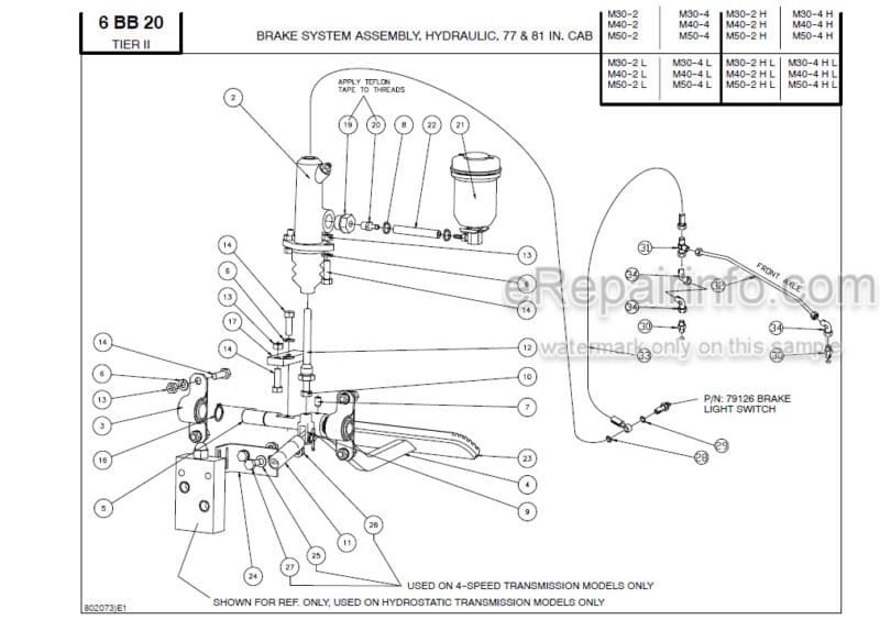 Photo 1 - Manitou M30-2 H L To M50-4 H L Parts Manual Forklift 804934 SN1