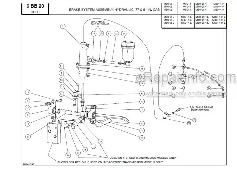 Photo 1 - Manitou M30-2 H L To M50-4 H L Parts Manual Forklift 804934 SN1