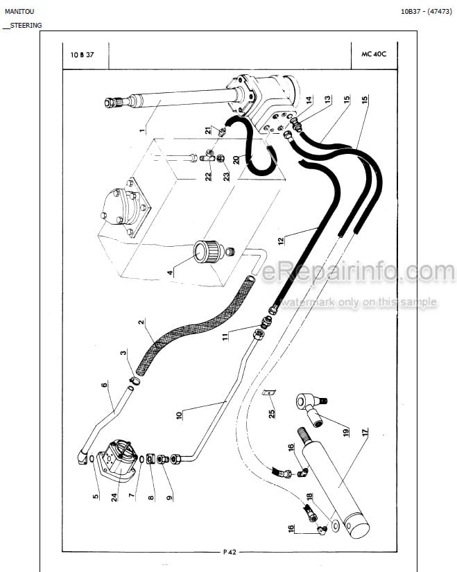 Photo 1 - Manitou MC40C Genuine Parts Catalogue Forklift 47473