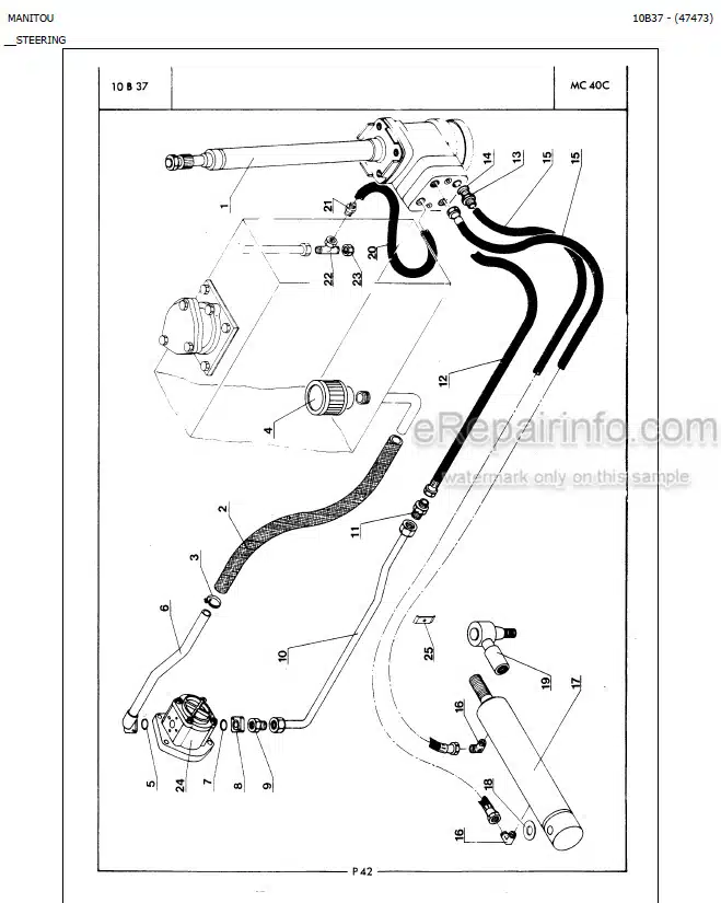Photo 1 - Manitou MC40C Genuine Parts Catalogue Forklift 47473