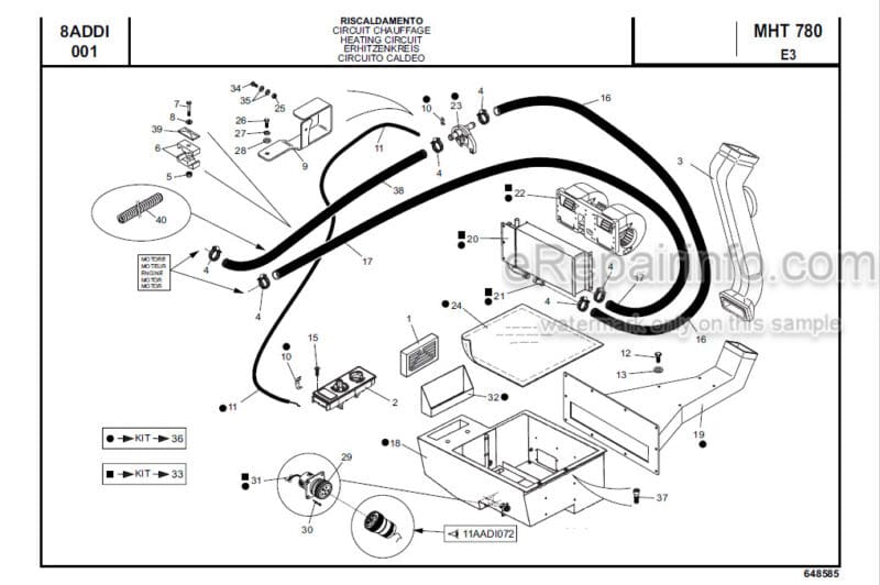 Photo 1 - Manitou MHT780 Evolution E3 Series 2 Parts Catalogue Telehandler 648585