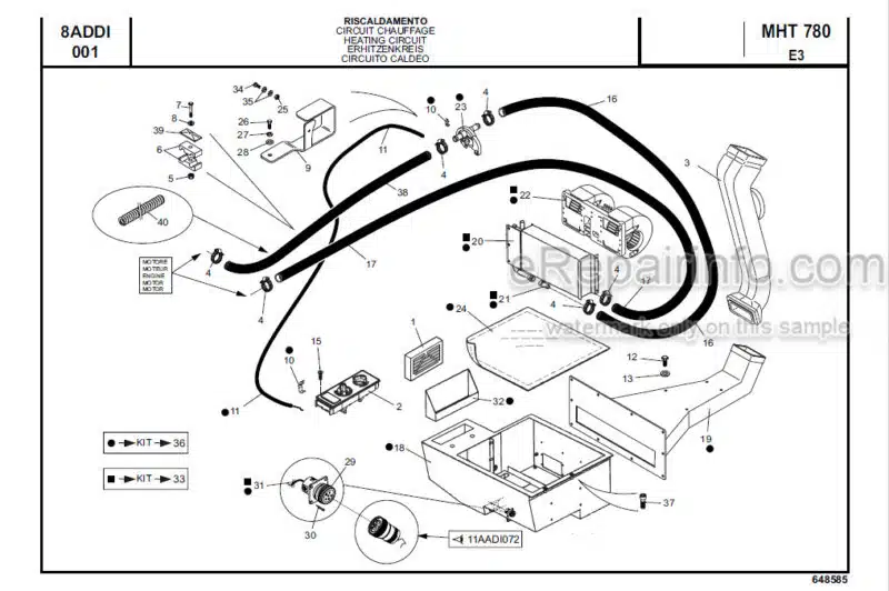 Photo 1 - Manitou MHT780 Evolution E3 Series 2 Parts Catalogue Telehandler 648585