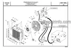 Photo 2 - Manitou MHT860L Evolution E3 Tier III Parts Manual Telehandler 648435P