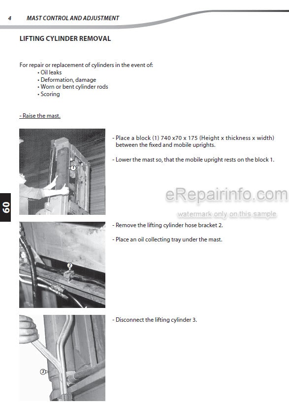 Photo 1 - Manitou MI60 MI70 Turbo Series 2 E2 Repair Manual Forklift