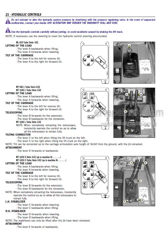 Photo 1 - Manitou ML635 Turbo Serie 3 E2 To MT1740SL Turbo Serie 3 E2 Ultra Operators Manual Telehandler 547848EN