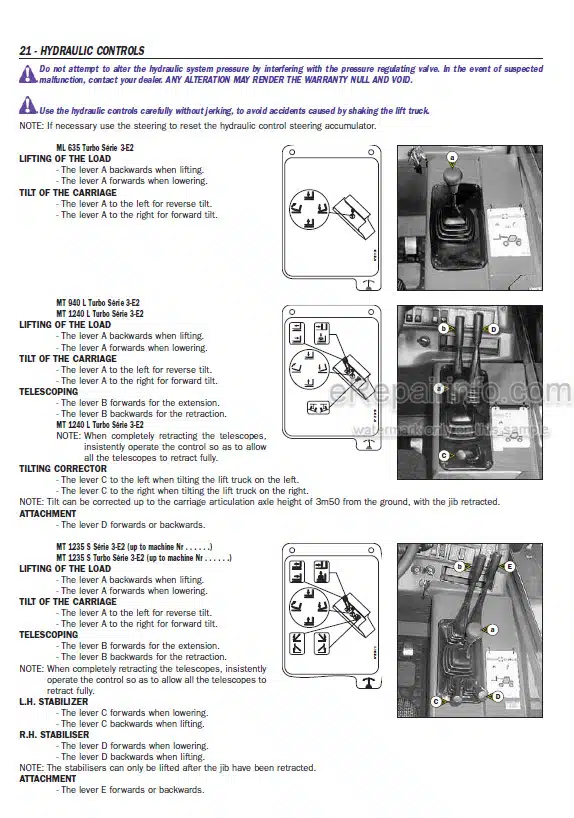 Photo 1 - Manitou ML635 Turbo Serie 3 E2 To MT1740SL Turbo Serie 3 E2 Ultra Operators Manual Telehandler 547848EN