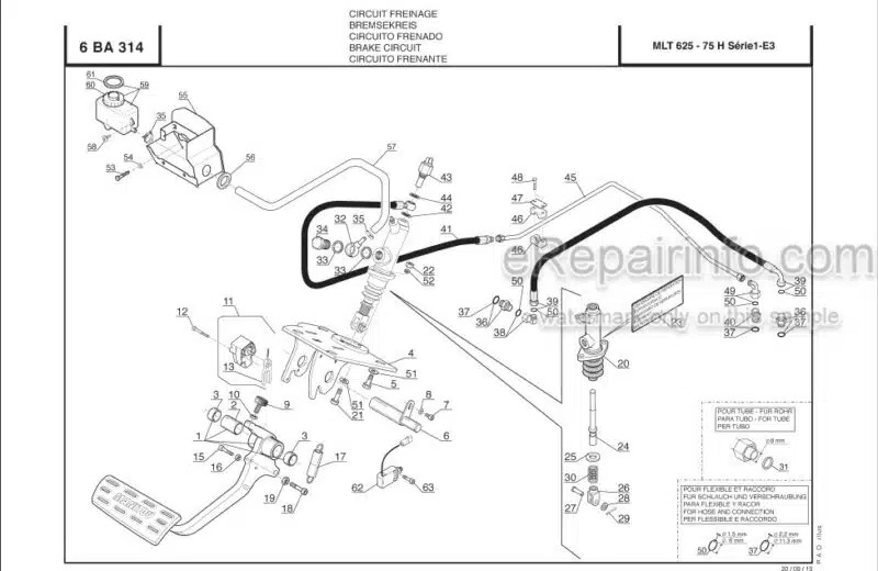 Photo 1 - Manitou MLT625-75H S1 E3 Parts Manual Telehandler 51900005