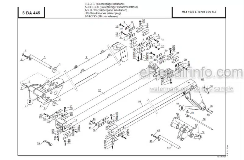 Photo 1 - Manitou MLT630 Turbo Series C E2 To MLT1035L Turbo LSU Series 3 E2 Parts Catalogue Telehandler CD547971