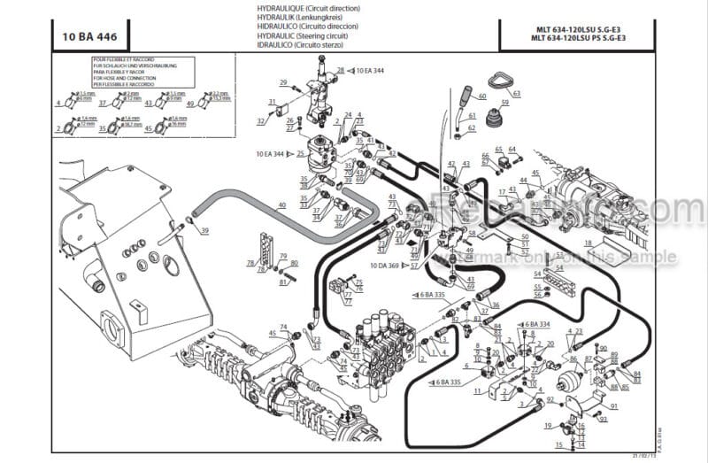 Photo 1 - Manitou MLT634-120 LSU Series G E3 To MLT735-120 LSU Powershift Series 7 E3 Parts Catalog Telehandler CD647387