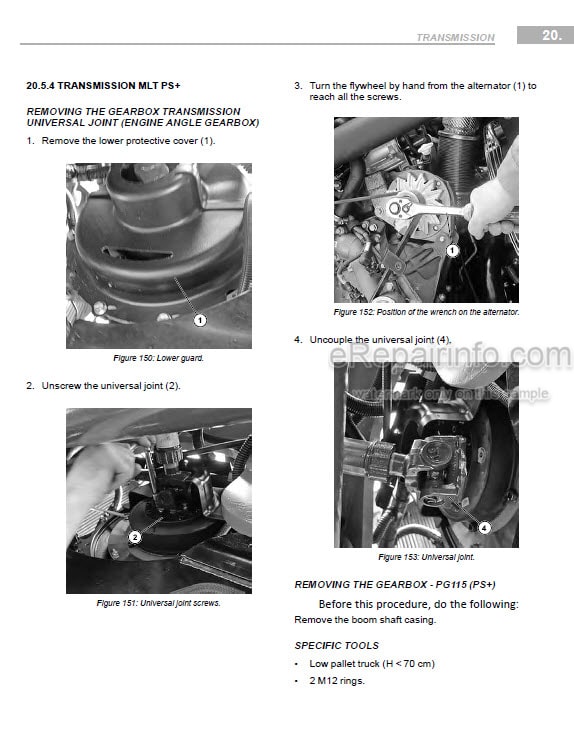 Photo 1 - Manitou MLT635-130 PS D ST5 S1 To MLT940-140V Plus D ST5 S1 Repair Manual Telehandler 647867EN