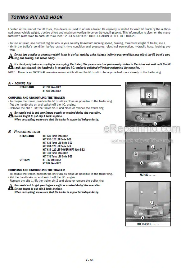 Photo 1 - Manitou MLT731 Turbo LSU SB E2 Operators Manual Telehandler