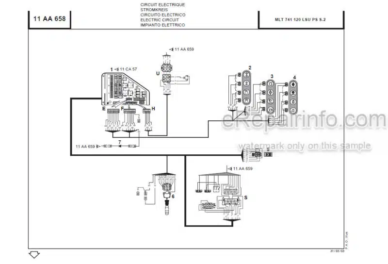 Photo 1 - Manitou MLT732-120LSU To MLT742 Series 2 E2 Turbo Powershift Parts Catalogue Telehandler CD547852