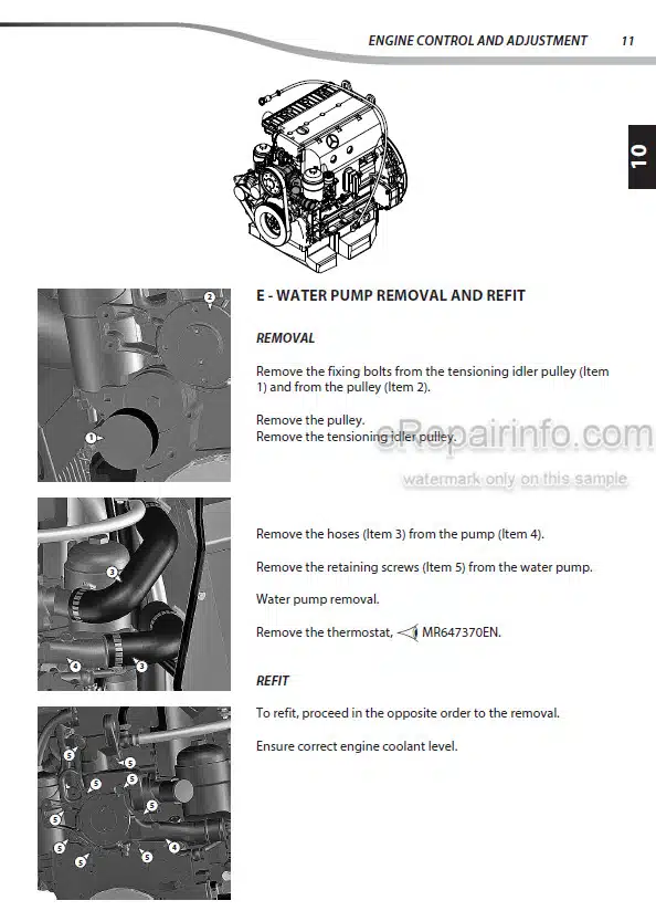 Photo 1 - Manitou MLT845-120 S5 E3 To MLT-X845-120M H ST3A S5 Repair Manual Telehandler 647182EN