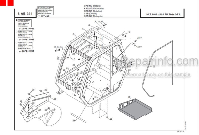 Photo 1 - Manitou MLT940-120LSU Turbo Series 3 E2 Parts Manual Telehandler 547850P