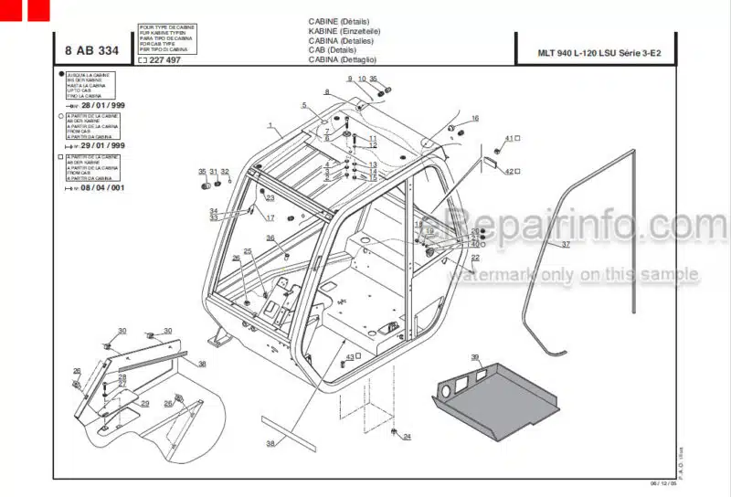 Photo 1 - Manitou MLT940-120LSU Turbo Series 3 E2 Parts Manual Telehandler 547850P