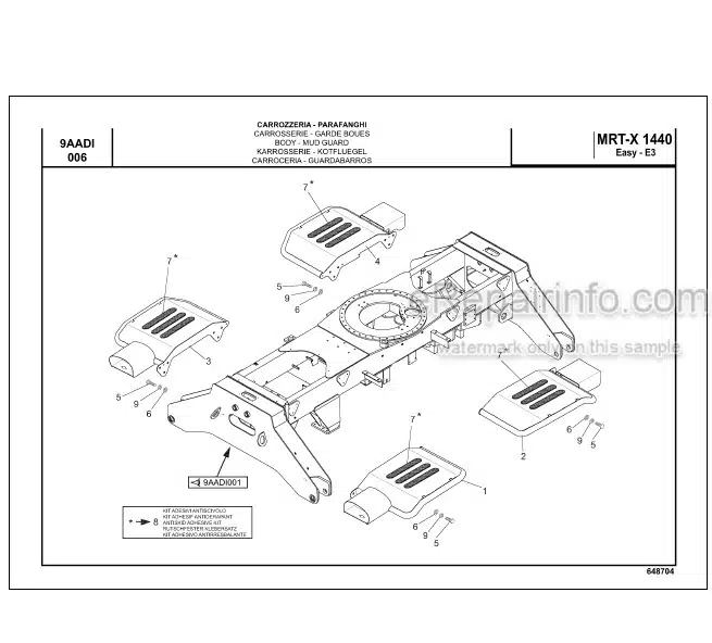 Photo 1 - Manitou MRT-X1440 E3 Easy Genuine Parts Catalog Telehandler 648704