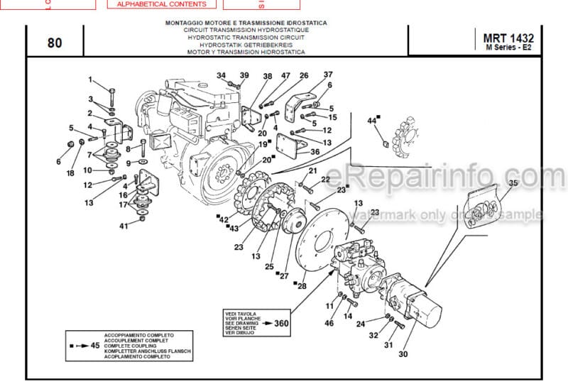Photo 1 - Manitou MRT1432 400 M Series E2 Parts Manual Telehandler 648230
