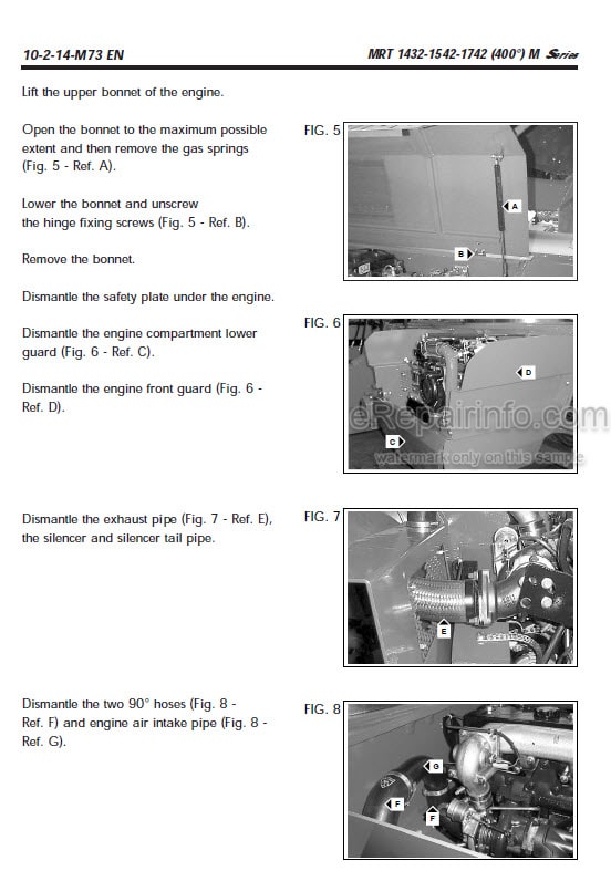 Photo 1 - Manitou MRT1432 MRT1542 MRT1742 M Series Repair Manual Telehandler 10-2-13-M72EN