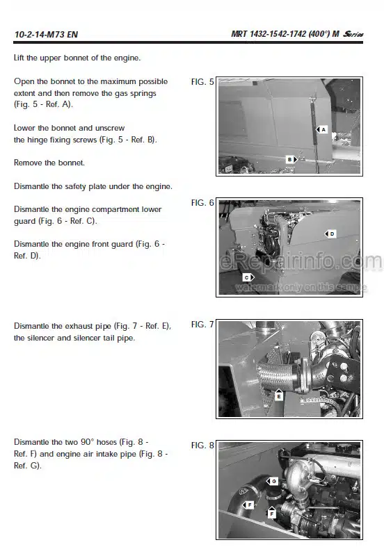 Photo 1 - Manitou MRT1432 MRT1542 MRT1742 M Series Repair Manual Telehandler 10-2-13-M72EN