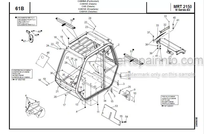 Photo 1 - Manitou MRT2150 M Series E2 3B6 Parts Manual Telehandler 648233