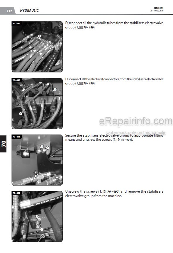 Photo 1 - Manitou MRT2470 Privelege Plus ST4 S1 To MRT-X3050 Privelege Plus ST3A Repair Manual Telehandler 647625EN
