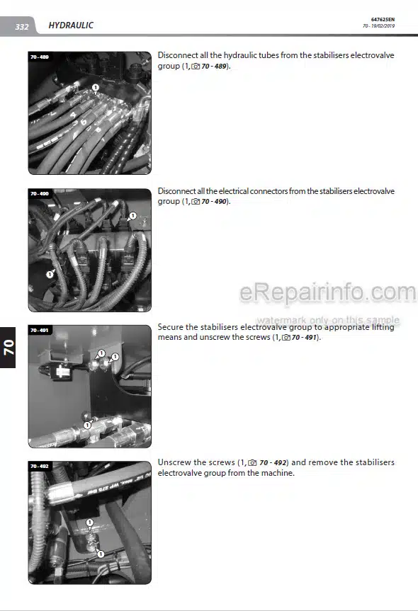 Photo 1 - Manitou MRT2470 Privelege Plus ST4 S1 To MRT-X3050 Privelege Plus ST3A Repair Manual Telehandler 647625EN