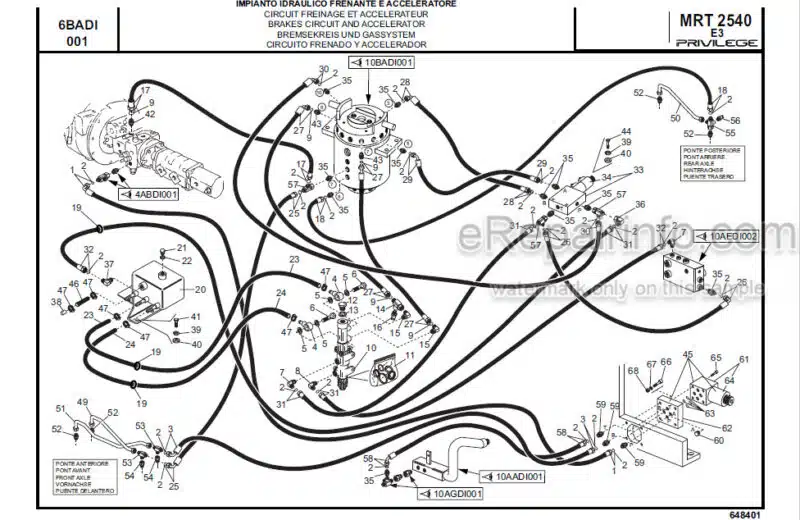 Photo 1 - Manitou MRT2540 M Series E3 Privilege Parts Manual Telehandler 648401