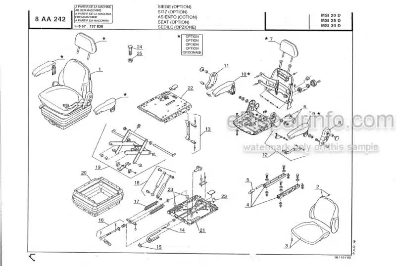 Photo 1 - Manitou MSI20D To MSI30D Buggie Parts Catalogue Forklift 547041