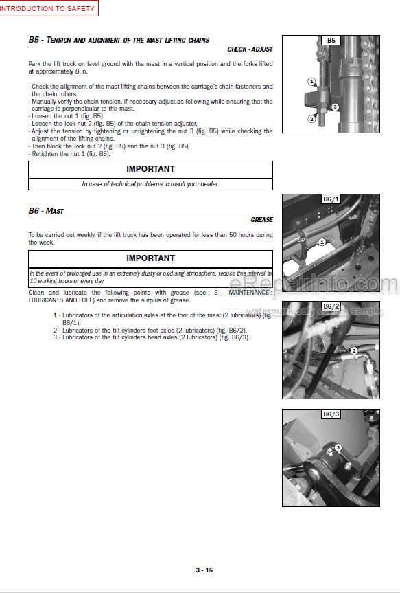 Photo 1 - Manitou MSI30D To MH25-4 TI Series 1 2 E2 Operators Manual Forklift 547876AS