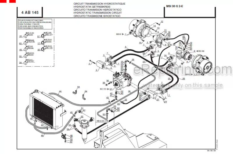 Photo 1 - Manitou MSI30LPG Series 2 E Parts Manual Forklift 547922P