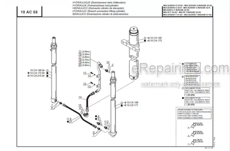 Photo 1 - Manitou MSI30 MH24-4T Parts Manual Mast 547951