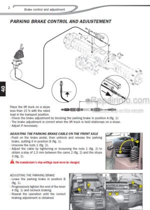 Photo 4 - Manitou MSI40 MSI50 Turbo Evolution Series 1 E3 Repair Manual Forklift