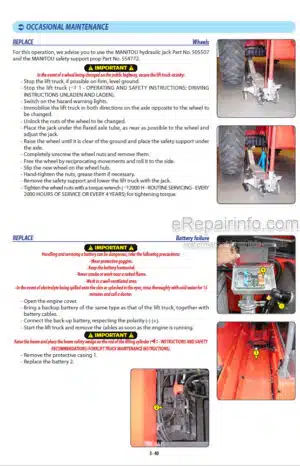 Photo 1 - Manitou MT-X1440 MT-X1840 A E3 Operators Manual Telehandler 647144EN