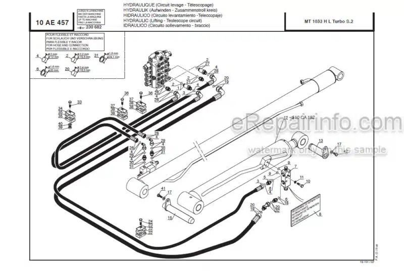 Photo 1 - Manitou MT1033HL Turbo Series 2 E2 Parts Manual Telehandler 547853P