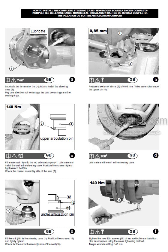 Photo 1 - Manitou MT1445HL Turbo USA Serie M E2 Repair Manual Telehandler