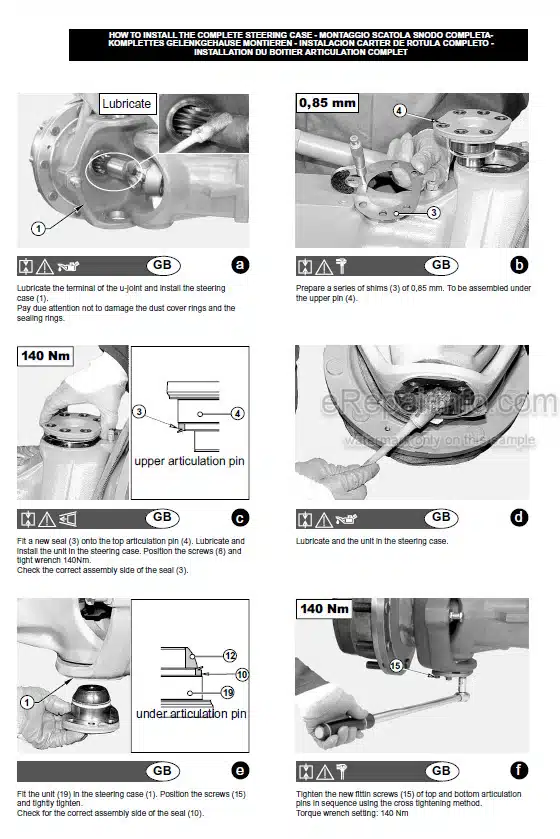 Photo 1 - Manitou MT1445HL Turbo USA Serie M E2 Repair Manual Telehandler