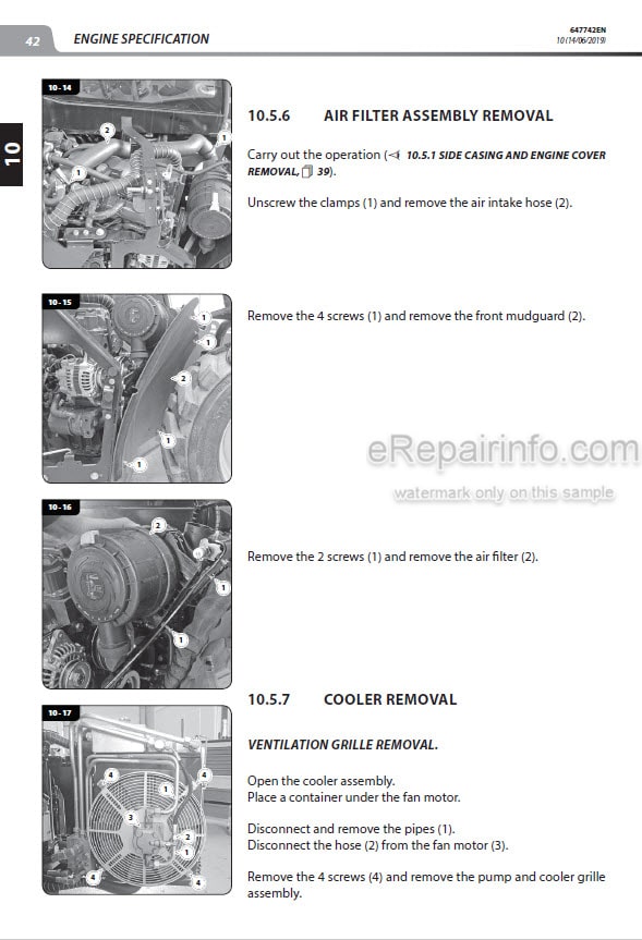 Photo 1 - Manitou MT420H 57K ST5 S1 To MT-X420H TSS 49K ST3A S2 Repair Manual Telehandler 647742EN