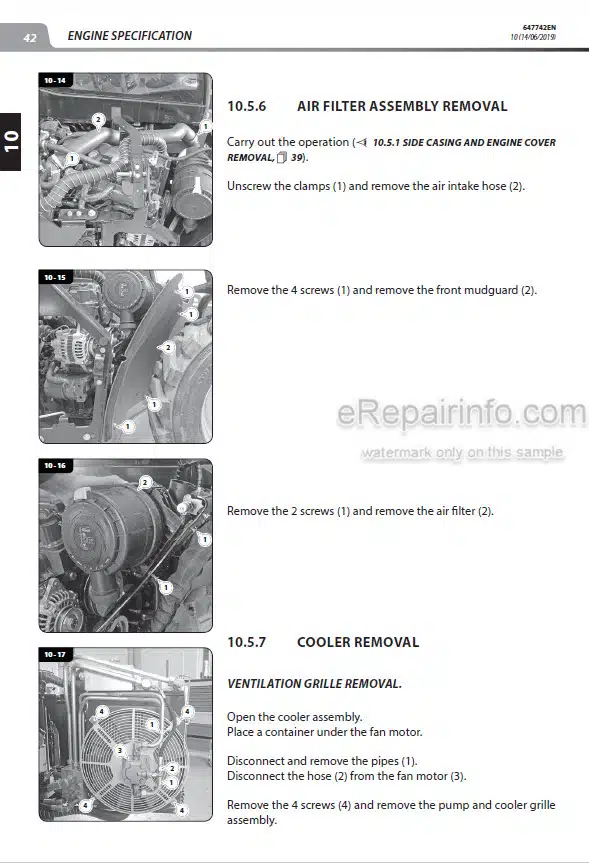 Photo 1 - Manitou MT420H 57K ST5 S1 To MT-X420H TSS 49K ST3A S2 Repair Manual Telehandler 647742EN