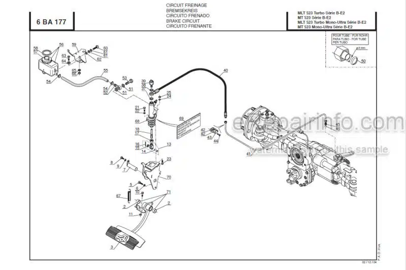 Photo 1 - Manitou MT523 MLT523T Mono Ultra Series B E2 Parts Manual Telehandler 547896