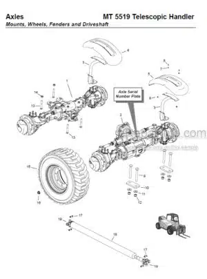 Photo 1 - Manitou MT5519 Parts Manual Telescopic Handler 50960027