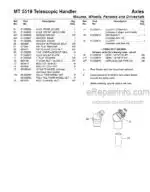 Photo 4 - Manitou MT5519 Parts Manual Telescopic Handler 50960027