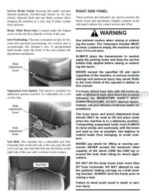 Photo 5 - Manitou MT10055XT MT8044XT MT6642XT Operators Manual Telescopic Handler 5096000